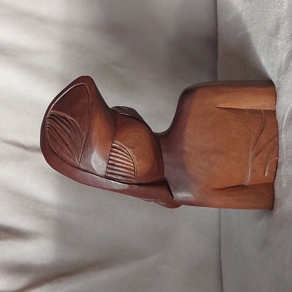 Vintage Bali Balinese wood carving bust of woman - Picture 3 of 9